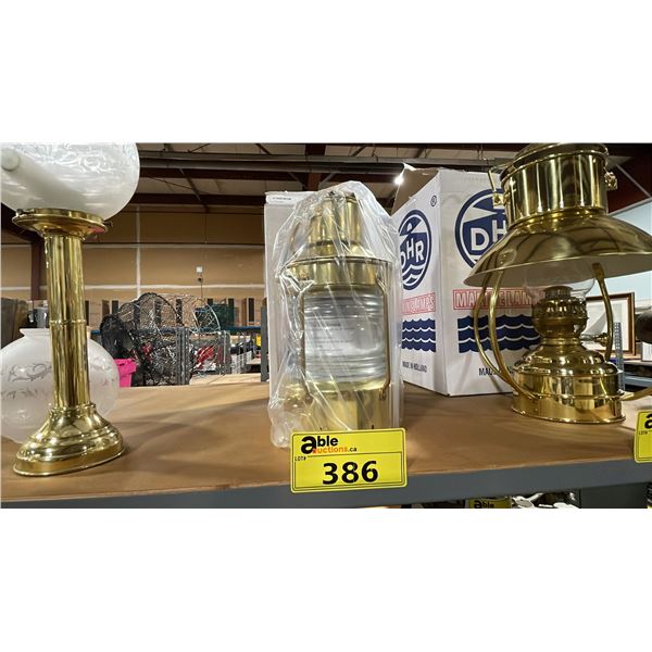 BRASS VINTAGE NAUTICAL OIL LAMP