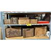 Image 1 : ASSORTED VINTAGE WOODEN CRATES & SPAE-NAUR HARDWARE SORTER