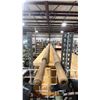 Image 3 : PAIR OF VINTAGE SINGLE WOOD SHIP OARS APPROX 10' 11"