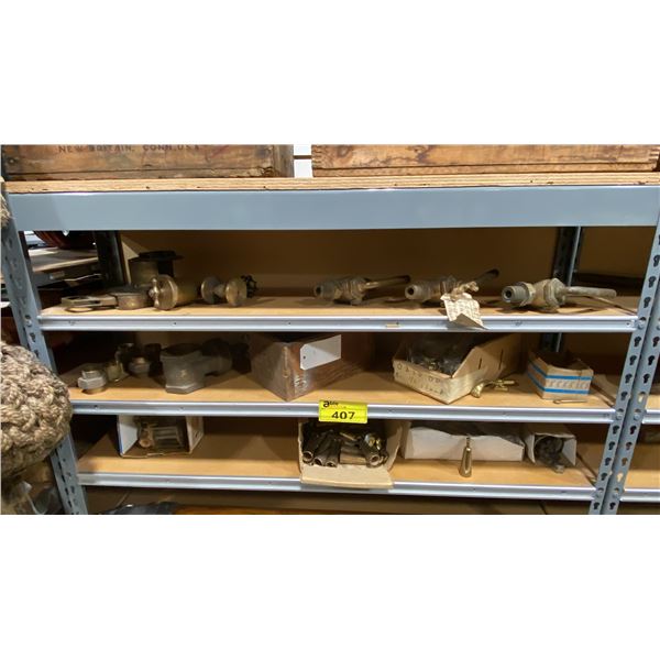 3 SHELVES OF ASSORTED VINTAGE MARINE HARDWARE