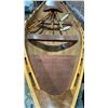 Image 4 : 14' HANDCRAFTED WOODEN DOUBLE ROWING TENDER BOAT WITH 2 SETS OF OARS & MOBILE WHEEL STAND