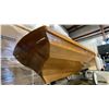 Image 6 : 14' HANDCRAFTED WOODEN DOUBLE ROWING TENDER BOAT WITH 2 SETS OF OARS & MOBILE WHEEL STAND