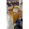 Image 7 : 14' HANDCRAFTED WOODEN DOUBLE ROWING TENDER BOAT WITH 2 SETS OF OARS & MOBILE WHEEL STAND