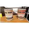 Image 2 : VINTAGE "PITCH POT", 2 CANS OF COAL TAR, HANDSAW & 3 HAND HOOKS