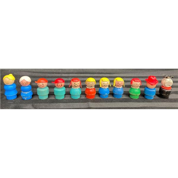 FISHER-PRICE LITTLE PEOPLE LOT - COMPLETE WOODEN LITTLE PEOPLE OLD (INTERNAL REFERENCE: C)