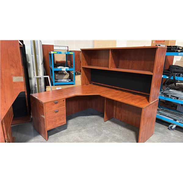 CHERRY 5.5' X 5.5' CORNER COMPUTER DESK