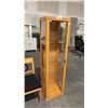Image 1 : MAPLE DISPLAY CABINET W/ KEY 66" IN HEIGHT