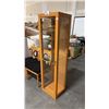 Image 2 : MAPLE DISPLAY CABINET W/ KEY 66" IN HEIGHT