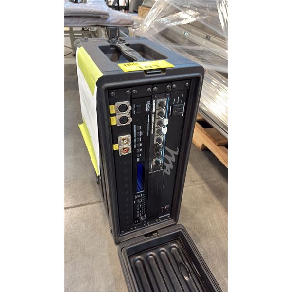 PORTABLE SHURE MIXER AND DENON BLUETOOTH PLAYER