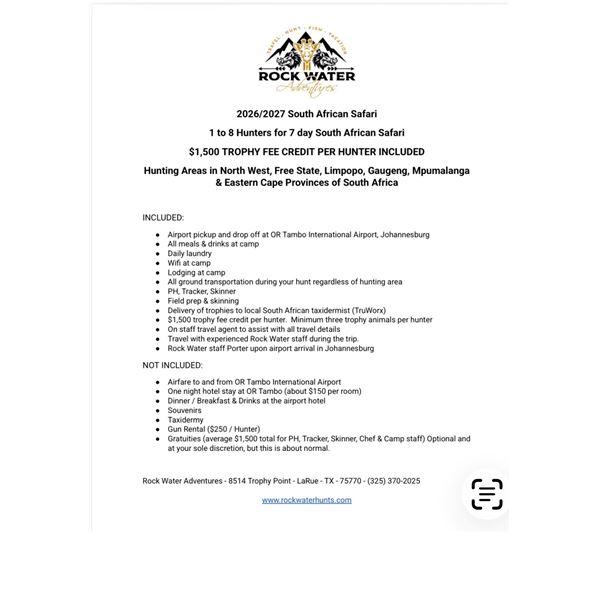 Africa Rockwater Ranch