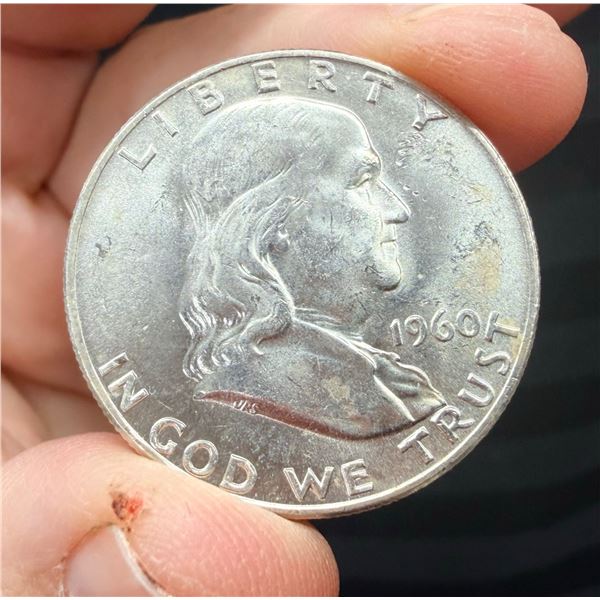BEN FRANKLIN SILVER HALF DOLLAR - 1960D