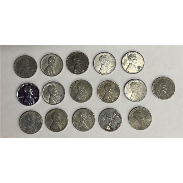 "STEEL" CENTS - LOT OF 16