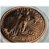 Image 6 : COPPER BULLION ROUND - 1 AVDP OUNCE .999 FINE COPPER SAINT GAUDENS $20 REPLICA IN COPPER BULLION