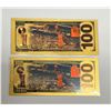 Image 14 : $100 NOVELTY 24K .9999 GOLD PLATED FOIL NOTES - MICHAEL JORDAN (X2 NOTES) AND MICHAEL JORDAN TRADING