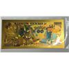 Image 2 : ¥10,000,000,000 NOVELTY 24K .9999 GOLD PLATED FOIL NOTES - ASH AND PIKACHU