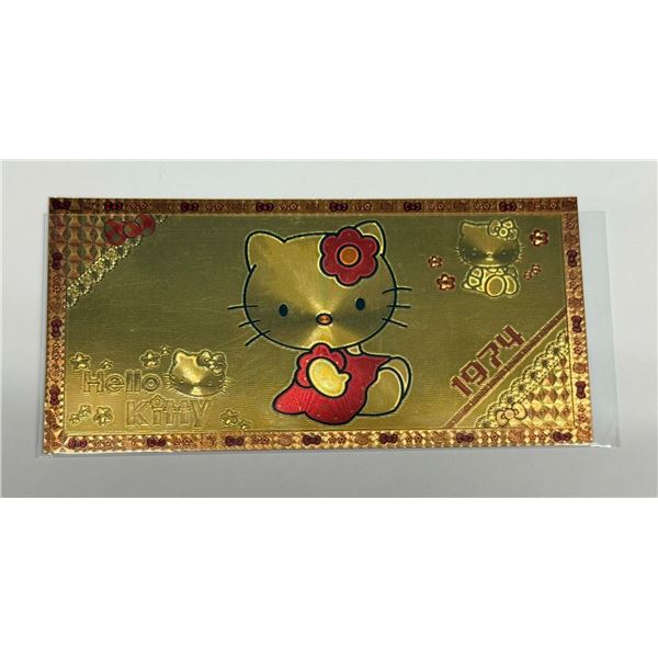 HELLO KITTY NOVELTY 24K .9999 GOLD PLATED FOIL NOTES