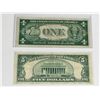 Image 2 : SILVER CERTIFICATES - $5 SERIES 1953A, AND $1 SERIES 1935C - BLUE TREASURY SEALS