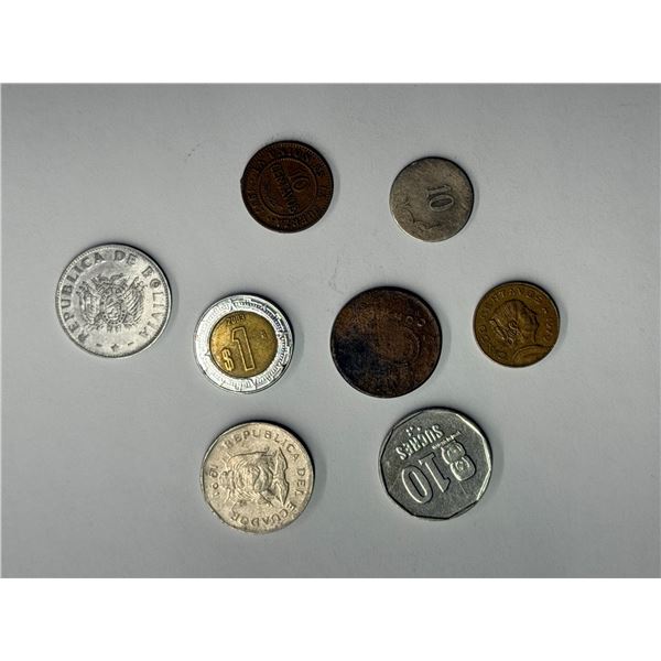 FOREIGN COINS - BOLIVIA, ECUADOR, MEXICO