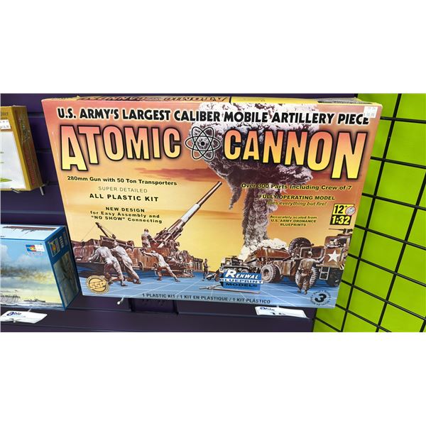 RENWALL BLUEPRINT 1:32 ATOMIC CANNON 280MM GUN WITH TRANSPORTERS MODEL ARTILLERY