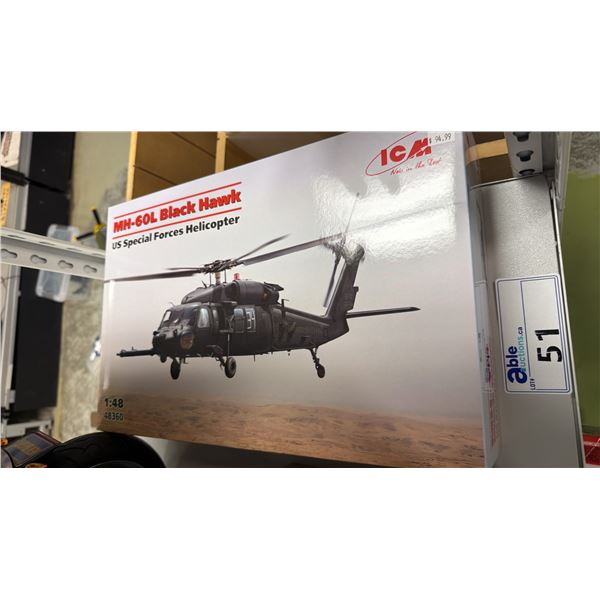 ICM MH-60L BLACK HAWK US SPECIAL FORCES MODEL HELICOPTER