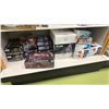 Image 1 : SHELF OF ASSORTED MODEL KITS INCLUDING; TRICERATOPS, STAR WARS SCOUT TROOPER & SPEEDER BIKE, STAR