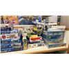 Image 3 : SHELF OF ASSORTED MODEL KITS INCLUDING; SM.82 MARSUPIALE, CURTISS HAWK, ABLATROS D.V. & MORE