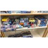 Image 1 : SHELF OF ASSORTED MODEL KITS INCLUDING; EF-111A RAVEN, PANAVIA TORNADO GR4, FULCRUM B RUSSIAN AIR