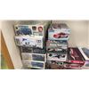 Image 2 : SHELF OF ASSORTED MODEL VEHICLE KITS INCLUDING; SUZUKI WAGON-R, TOYOTA ESTIMA LUCIDA, CORVETTE INDY