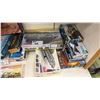 Image 3 : SHELF OF ASSORTED MODEL VEHICLE KITS INCLUDING; CRUISER BLUCHER, BATTLE SHIP USS MASSACHUSETTES &
