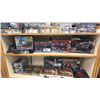Image 1 : SHELF OF ASSORTED MODEL KITS INCLUDING; BANDAI DC BATMAN BATMOBILE, AMI BATMOBILE, AMI BATMISSILE