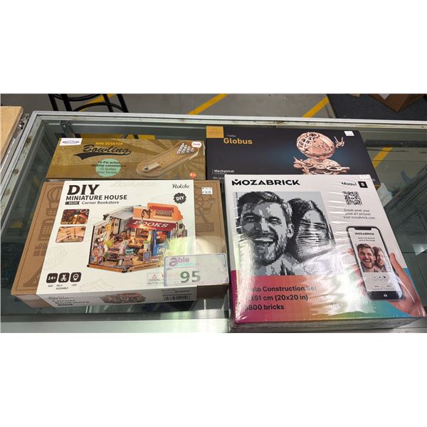 ASSORTED MODEL & PUZZLE KITS INCLUDING; ROLIFE DIY MINIATURE HOUSE, MOZABRICK PHOTO CONSTRUCTION
