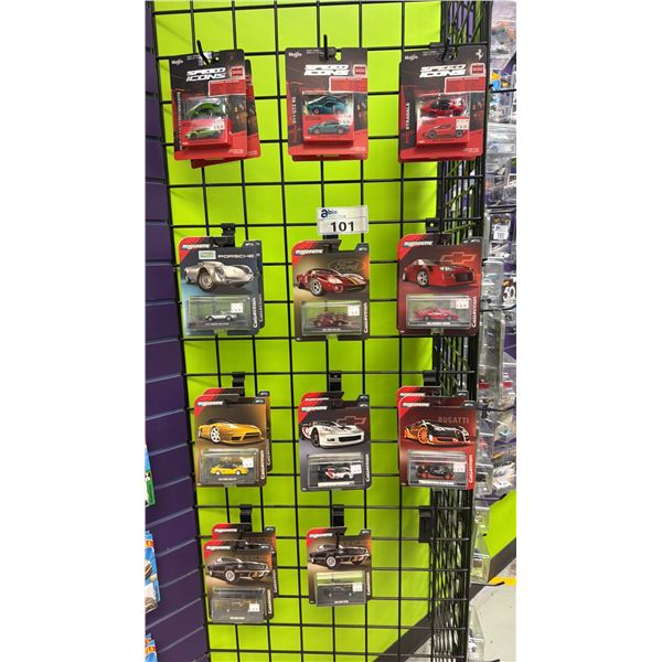 WALL OF ASSORTED HOT WHEELS CARS