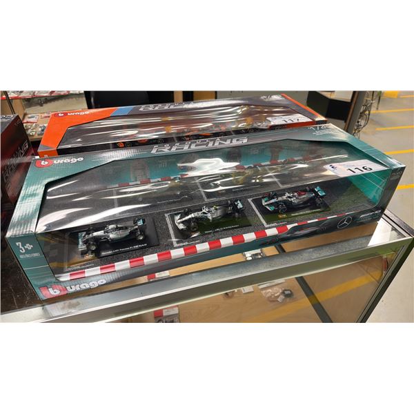 BURAGO FORMULA RACING MERCEDES AMG FORMULA 1 TEAM MODEL CAR SET