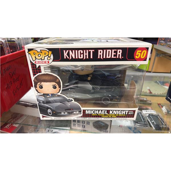 FUNKO POP! RIDES KNIGHT RIDER #50 MICHAEL KNIGHT WITH KITT VINYL FIGURE