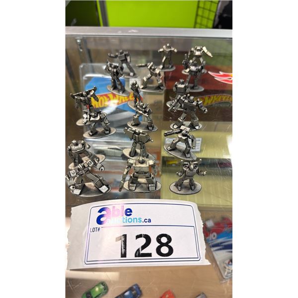 (18) ASSORTED SMALL METAL TRANSFORMERS FIGURINES