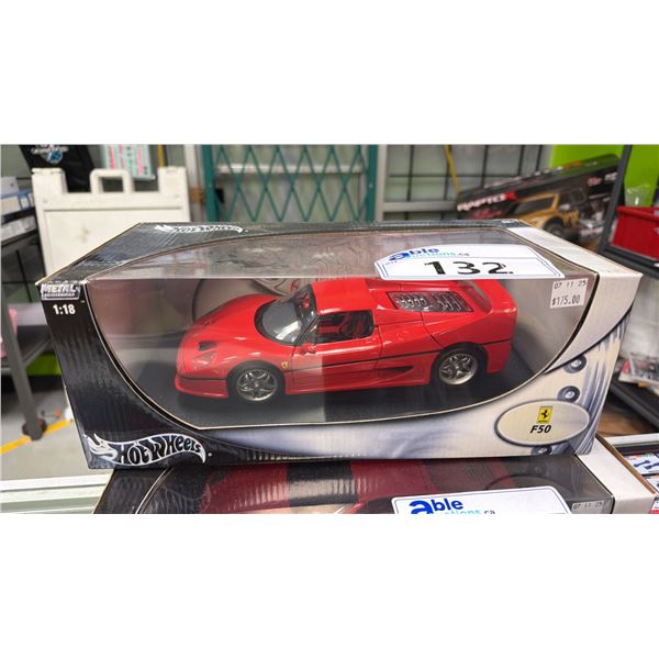 HOT WHEELS METAL COLLECTION 1:18 FERRARI F50 MODEL CAR