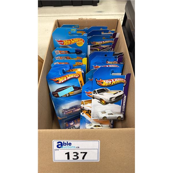 BOX OF ASSORTED HOT WHEELS CARS