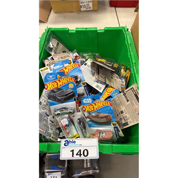 BIN OF ASSORTED HOT WHEELS CARS