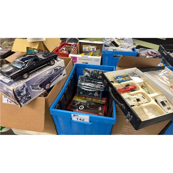BIN OF ASSORTED SCALE MODEL CARS