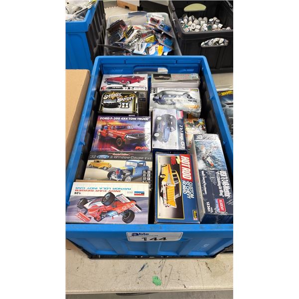 BIN OF ASSORTED SCALE MODEL CARS