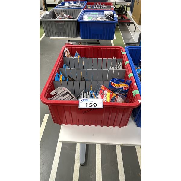 BIN OF ASSORTED HOT WHEELS CARS