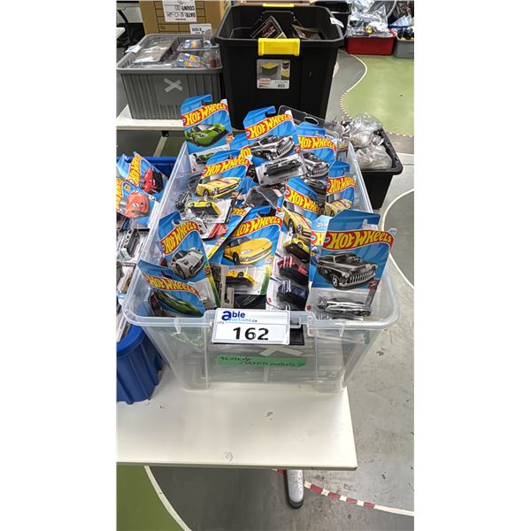 BIN OF ASSORTED HOT WHEELS CARS