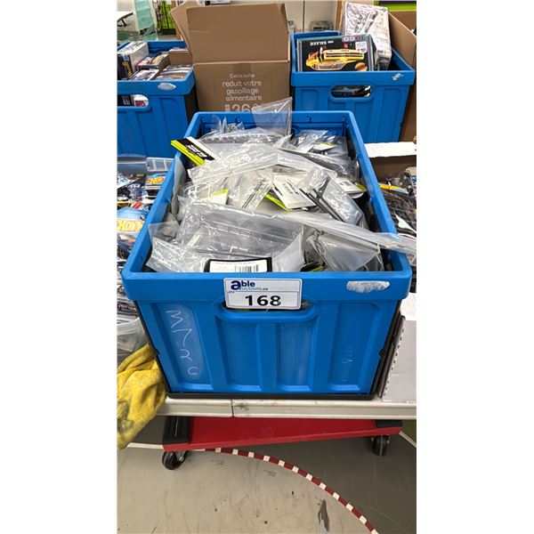 BIN OF ASSORTED R/C & MODEL CAR ACCESSORIES & PARTS