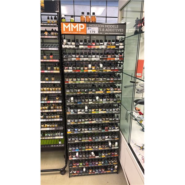 DISPLAY RACK OF ASSORTED MMP PREMIUM HOBBY PAINTS *RACK INCLUDED*