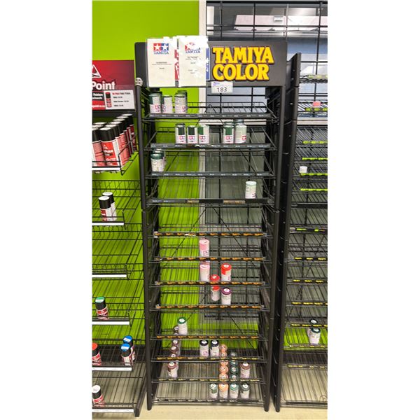 DISPLAY RACK OF ASSORTED TAMIYA COLOR HOBBY PAINTS *RACK INCLUDED*