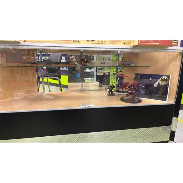 CONTENTS OF SHOWCASE INCLUDING; THE JOKER FIGURE, GUNDAM FIGURE, KING KONG FIGURE & MORE