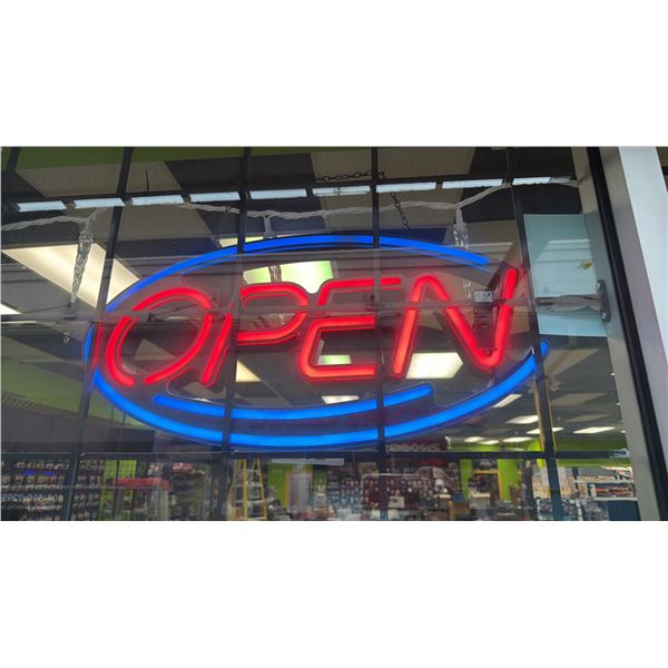 *TESTED WORKING* LIGHT-UP OPEN SIGN
