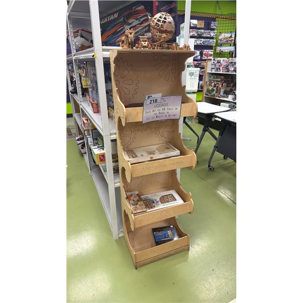 DISPLAY RACK WITH ASSORTED CONTENTS