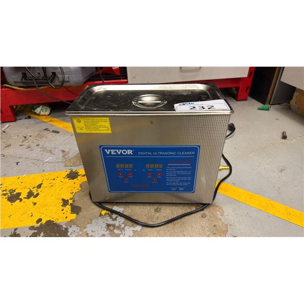 VEVOR DIGITAL ULTRASONIC CLEANER FULL OF LIQUID CONTENTS
