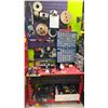 Image 1 : WORK TABLE, PARTS ORGANIZERS & ALL MISCELLANEOUS ITEMS ON WALL *MUST TAKE ALL ITEMS IN PHOTOS*